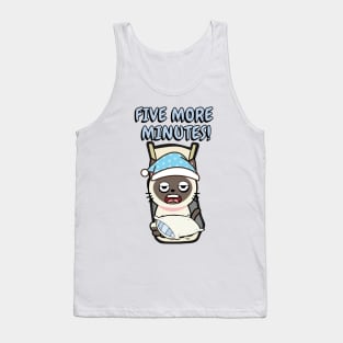 Lazy siamese cat cant get out of bed Tank Top